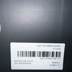 Darc Sport Off White and Black High Top Athletic Shoes